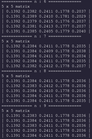 matrix power second