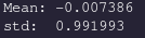 Mean and standard normal